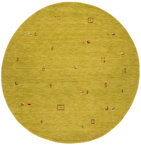 Tapis rond laine - laine, À