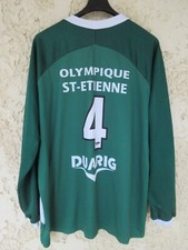 Maillot OLYMPIQUE SAINT-ETIENNE porté n°4 vintage DUARIG vert shirt trikot XL