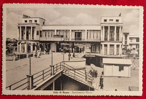 Carte postale lido - carte, rome