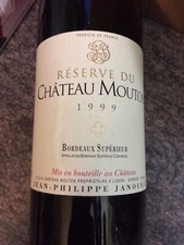 1 BLLE RÉSERVE CHÂTEAU MOUTON 1999 BORDEAUX SUPERIEUR  AOC 13 %VOL (75CL)