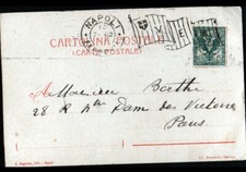 NAPOLI (ITALIE) FETE du VIN , FANFARE en 1903 / Oblitération postale DRAPEAU