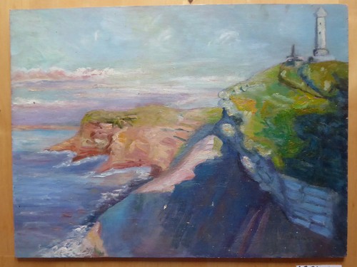 Tableau vintage huile - l'huile, sur