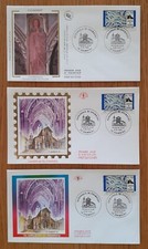 Lot de 3 Enveloppes 1er jour Offset et Soie - LA CATHÉDRALE DE CHAMBÉRY - 1996
