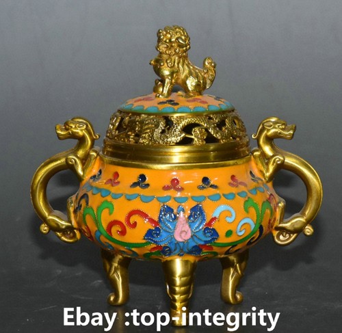 Bronze cloisonne émail doré - bronze,
