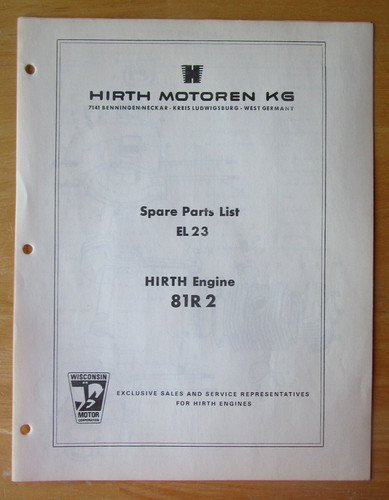Hirth motoren el23 spare - hirth,