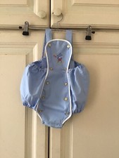 VINTAGE PETIT DIABLE FRANCE PETITE barboteuse bleue brodée