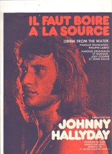 partition JOHNNY HALLYDAY : il faut boire à la source