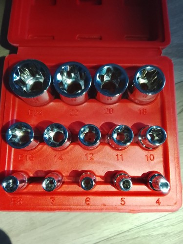 Caisse outils douilles torx - caisse,