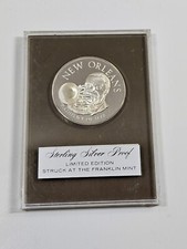 Franklin Mint Sterling Silver Proof Coin NEW ORLEANSLOUISIANA