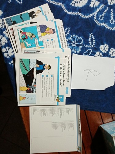 Lot fiches tintin - 70,