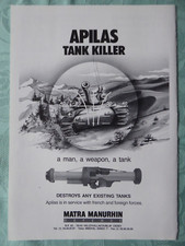 8/1987 PUB MATRA MANURHIN APILAS ARME ANTICHAR ANTI TANK WEAPON ORIGINAL AD