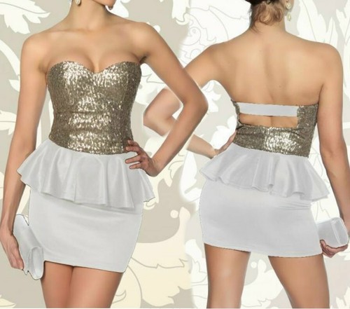 Robe mini peplum - robe,