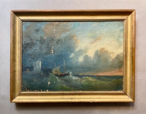 Marine huile sur toile à - marine,,
