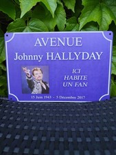 Plaque métal johnny hallyday - johnny,