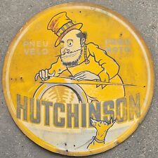 RARE tôle lithographiée HUTCHINSON d'après Mich no plaque émaillée