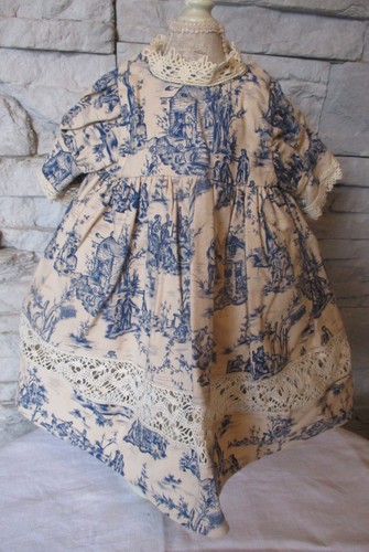 Robe toile jouy avec - robe, de