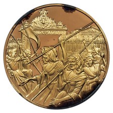 France médaille Révolution Française Marche des parisiens sur Versailles vermeil