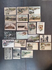 LOT 21 CARTES POSTALES ANCIENNES LITHOS 1900 "GRUSS AUS" ET "SOUVENIR DE"