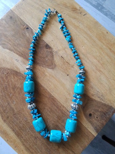 Collier vintage pierre - vintage, bleu