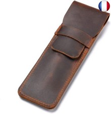 Jurxy Porte-stylo en cuir Fontaine à la main Pochette multi stylos Cuir de 