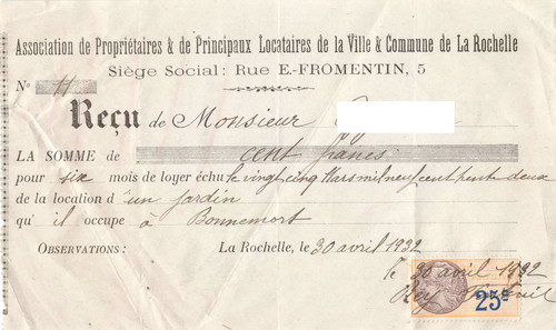 Vieux papier fiscaux sur - papier,