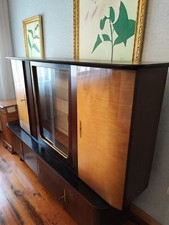 Buffet bas et buffet haut vintage 1957, avec vitres coulissantes