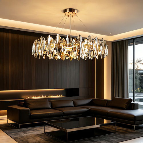 Lustre moderne cristal - lustre,