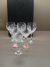 6 verres à eau en cristal de