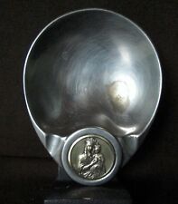 COUPELLE Cendrier ashtray Laiton Baptème Médaille Vierge ND de La Sagesse BALME
