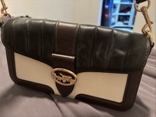 Sac Coach Bandoulière Noir Blanc Et Marron