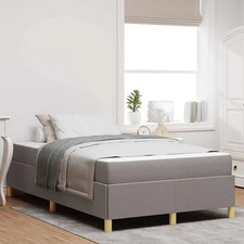 Cadre de lit avec matelas tissu Lit à Maison Moderne Mobilier chambre vidaXL vid