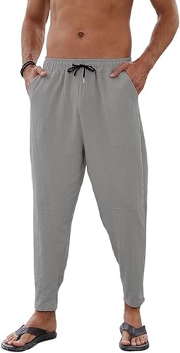 Pantalon lin homme été - pantalon,