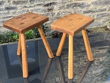 ☺️ TABOURET BRUTALISTE ERA PERRIAND MAROLLES CHAPO TOURET VINTAGE PAIR STOOL ☺️