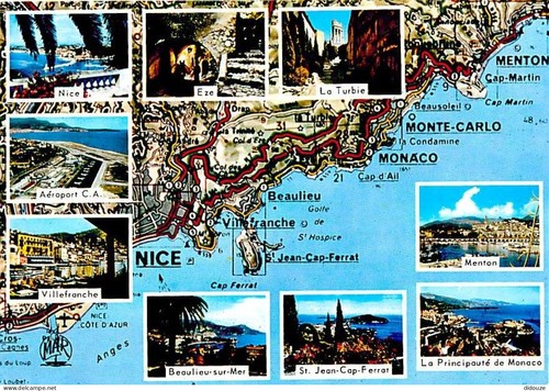 Carte postale alpes - carte, 06