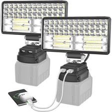 Lampe LED Rechargeable 84W, Portable Lampe de Chantier, Étanche, pour Camping...