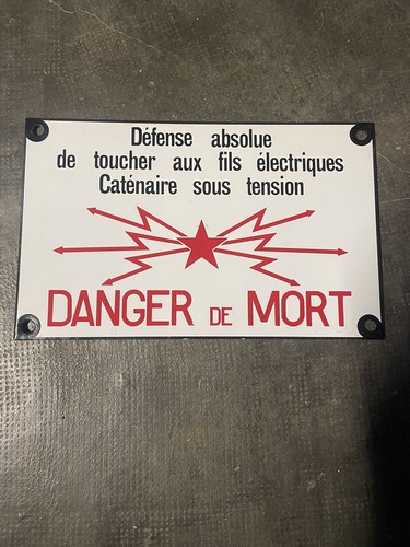 Ancienne plaque emaillee - ancienne, sncf