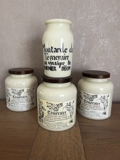 Lot Anciens Pots à Moutarde Le Téméraire - Grès
