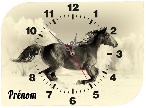 Horloge pendule murale - horloge, cheval