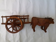 DEJOU jouet ancien Charette a boeufs Très bon état d'origine
