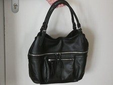 BELLE QUALITE GRAND Sac à main / bandoulière LAPHRODITE Femme Noir PLUS. POCHES