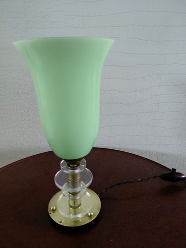 Lampe moderniste laiton - lampe,