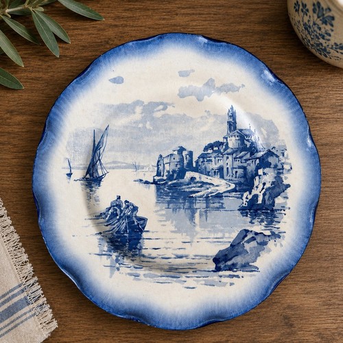 Assiette plate ancienne - , en