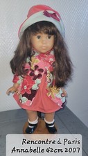 Corolle Poupée Annabelle 42 Cm  Collection Rencontre À Paris 2007