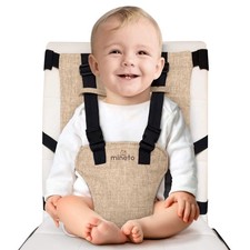 Chaise Nomade Bebe Portable Ultra-Légère, Harnais Sécurisé 3 Points, Rehausse...