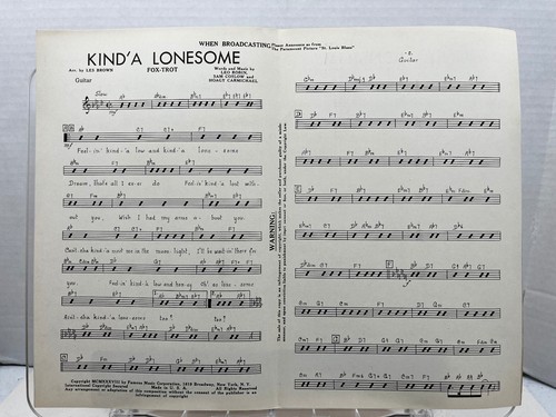 Kind lonesome sheet - kind'a,
