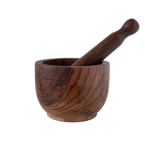 Grand mortier vintage bois - vintage, en