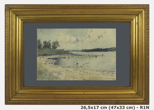 Tableau ancienne paysage - tableau,