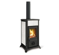 Poêle à Bois Nordica Gemma Céramique Élégance - Blanc Infinity