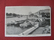 ++"1476"    CPA   PARIS   LES BORDS DE LA SEINE   PENICHES OUVRIERS TONNEAUX