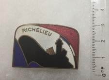 FRANCE MARINE - INSIGNE BÂTIMENT DE LIGNE RICHELIEU fab. Augis st Barth Lyon